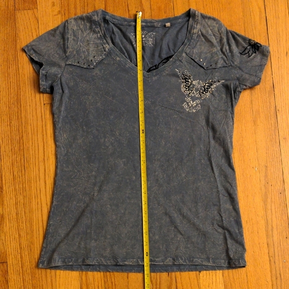 Panhandle Slim Blue Gray Fitted Graphic Short Sleeve Tee - Picture 5 of 7